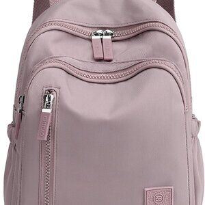 Mini Backpack for Women Nylon Small Travel Purse Cute Light Purple